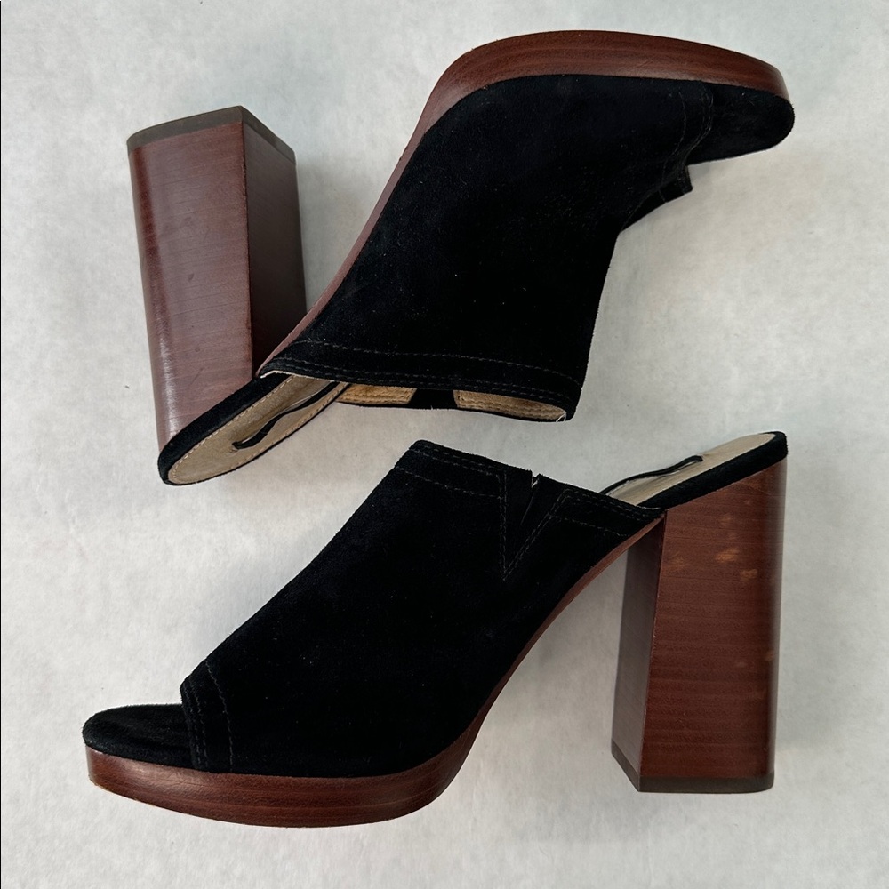 Frye Karissa Black Suede Mule - Picture 2 of 11